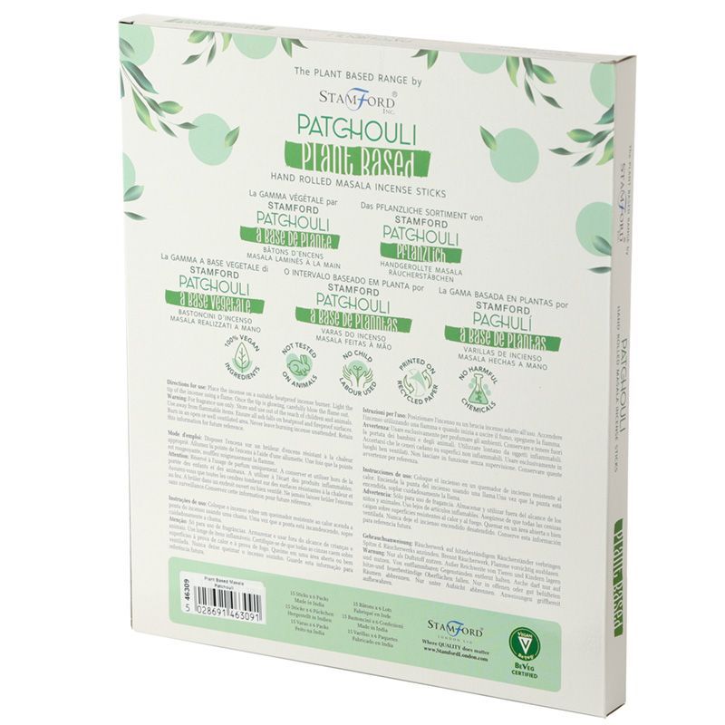 Boîtes d'encens Masala à base de plantes - Patchouli