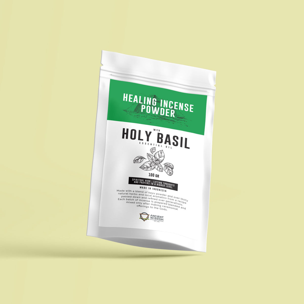 Encens en poudre aux vertus curatives - Basilic sacré 100 g