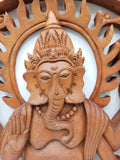 Panneau en bois - Ganesh 40 cm
