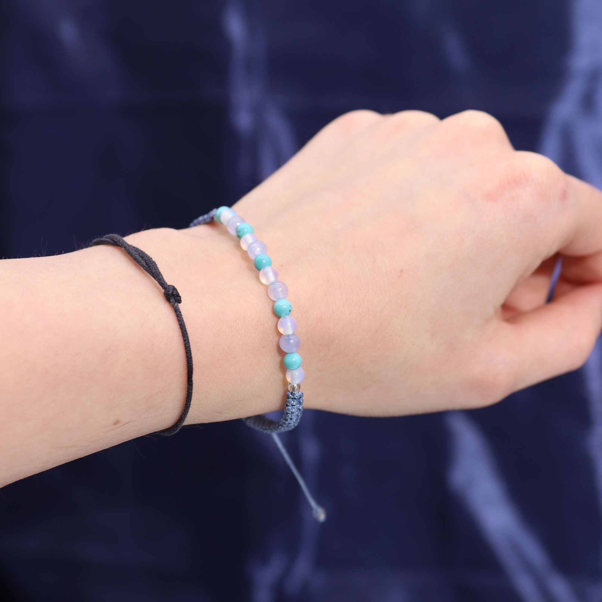 Bougie en cristal du zodiaque avec bracelet en pierre précieuse - Poissons