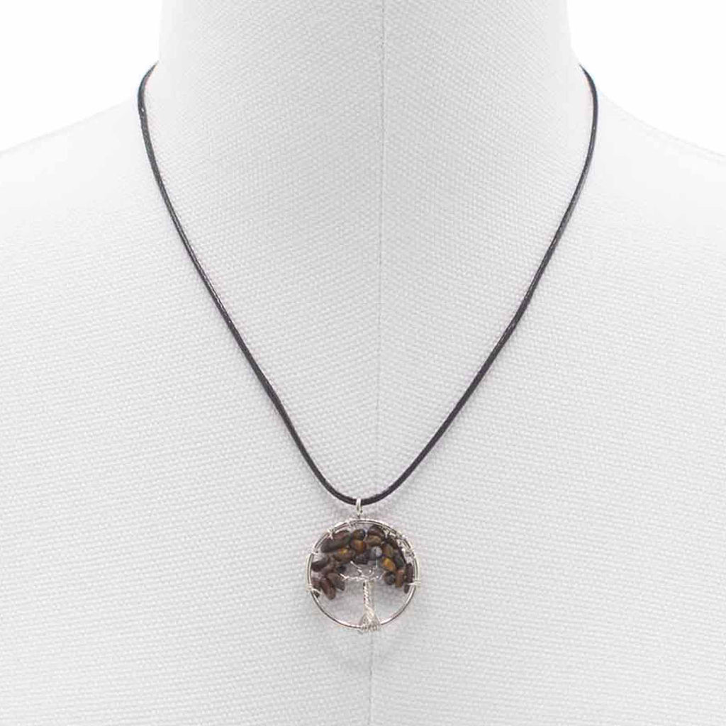 Pendentif Arbre de Vie - Œil de Tigre