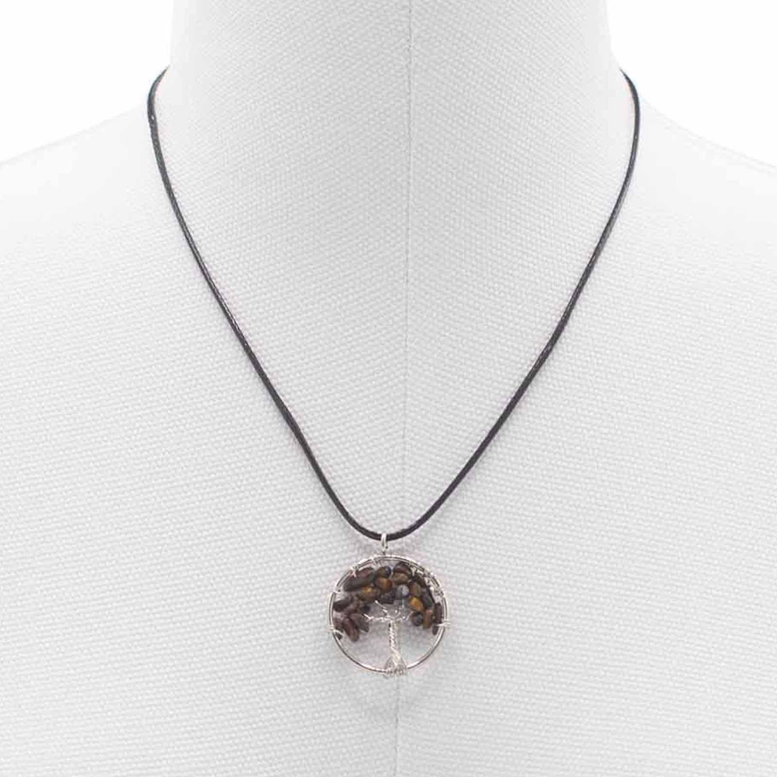Pendentif Arbre de Vie - Œil de Tigre