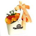 Panier de bouquet de fleurs de savon - orange