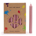 Ensemble de 21 bougies de table unies - Rose rustique