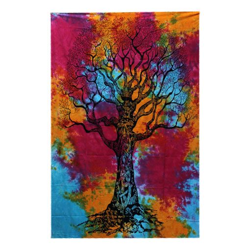 Couverture en coton simple + tapisserie - Arbre d'hiver
