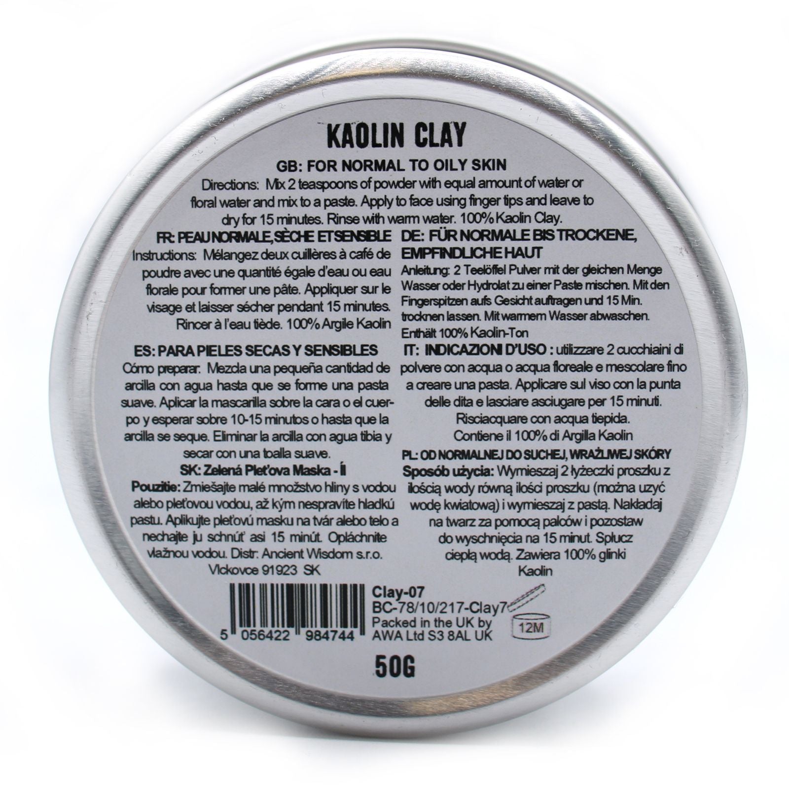 Argile kaolin 50 g