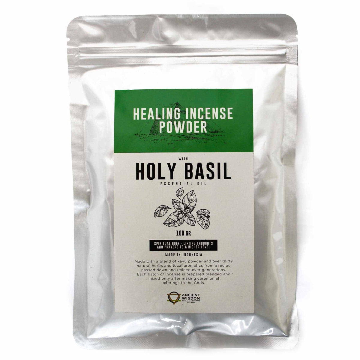 Encens en poudre aux vertus curatives - Basilic sacré 100 g