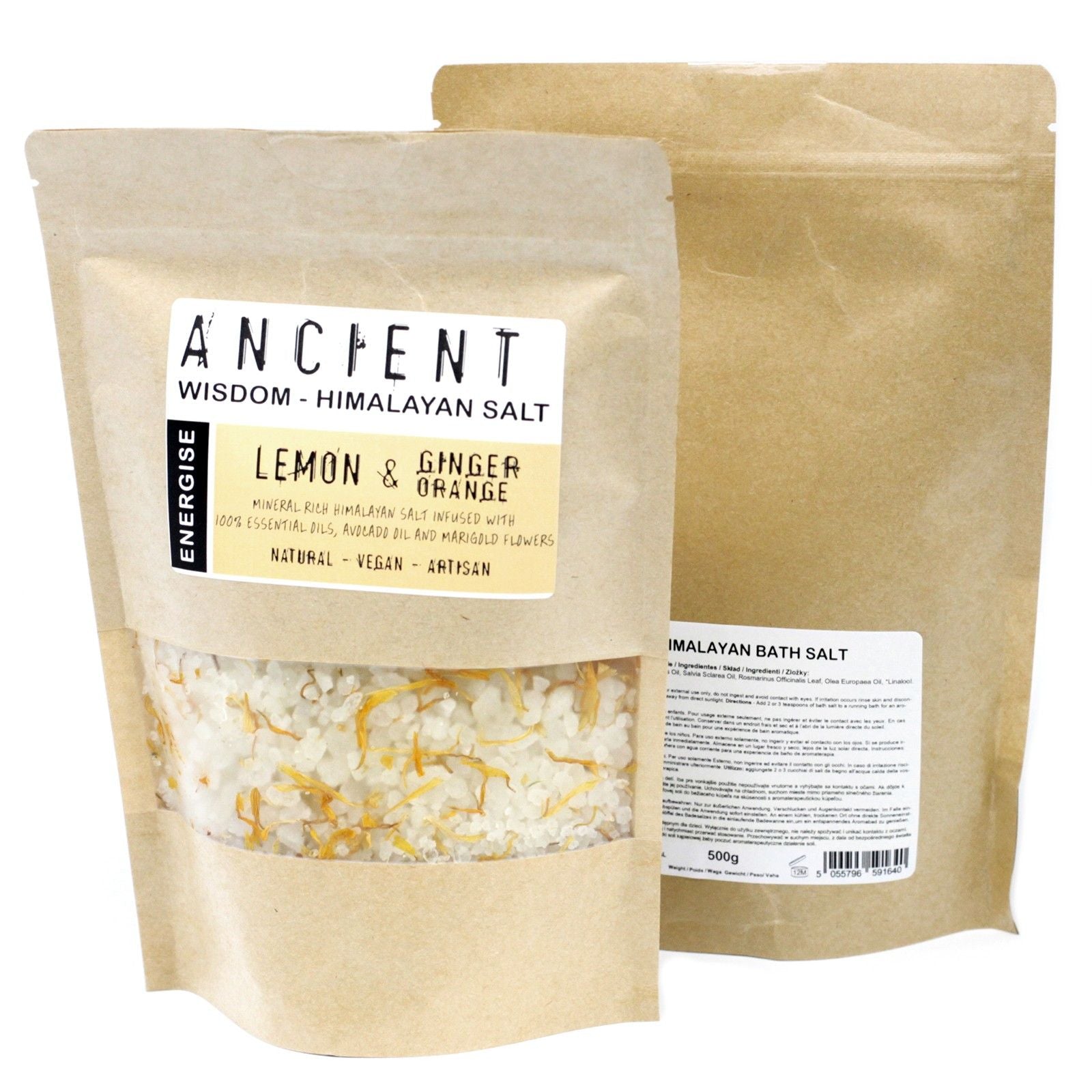 Sels de bain de l'Himalaya - 500 g - Énergisants