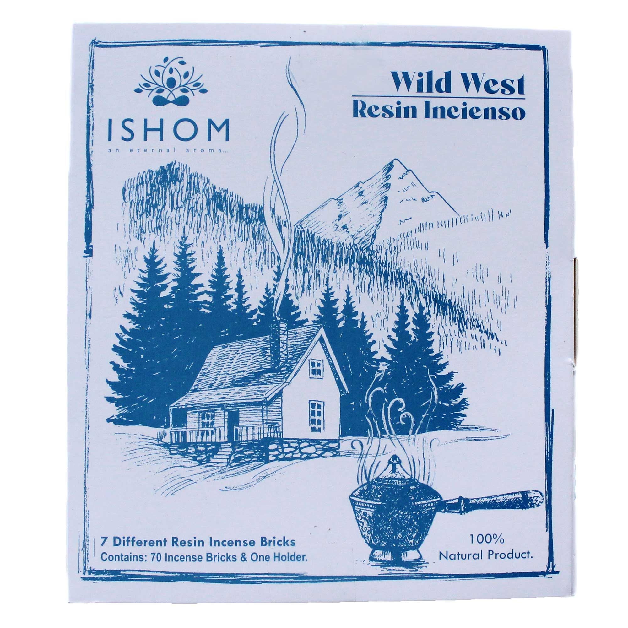 Coffret de présentation de 70 briquettes d'encens et brûleur - Far West