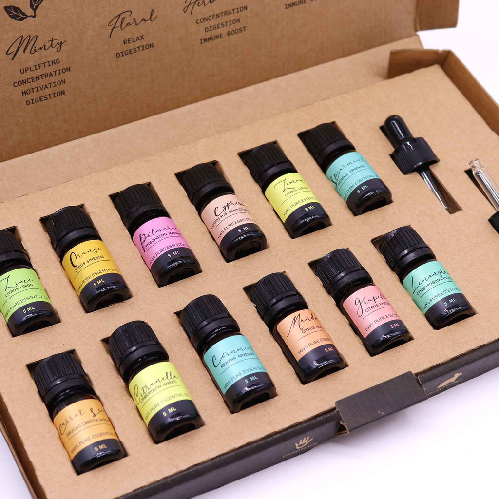 Coffret d'huiles essentielles pour aromathérapie - Été