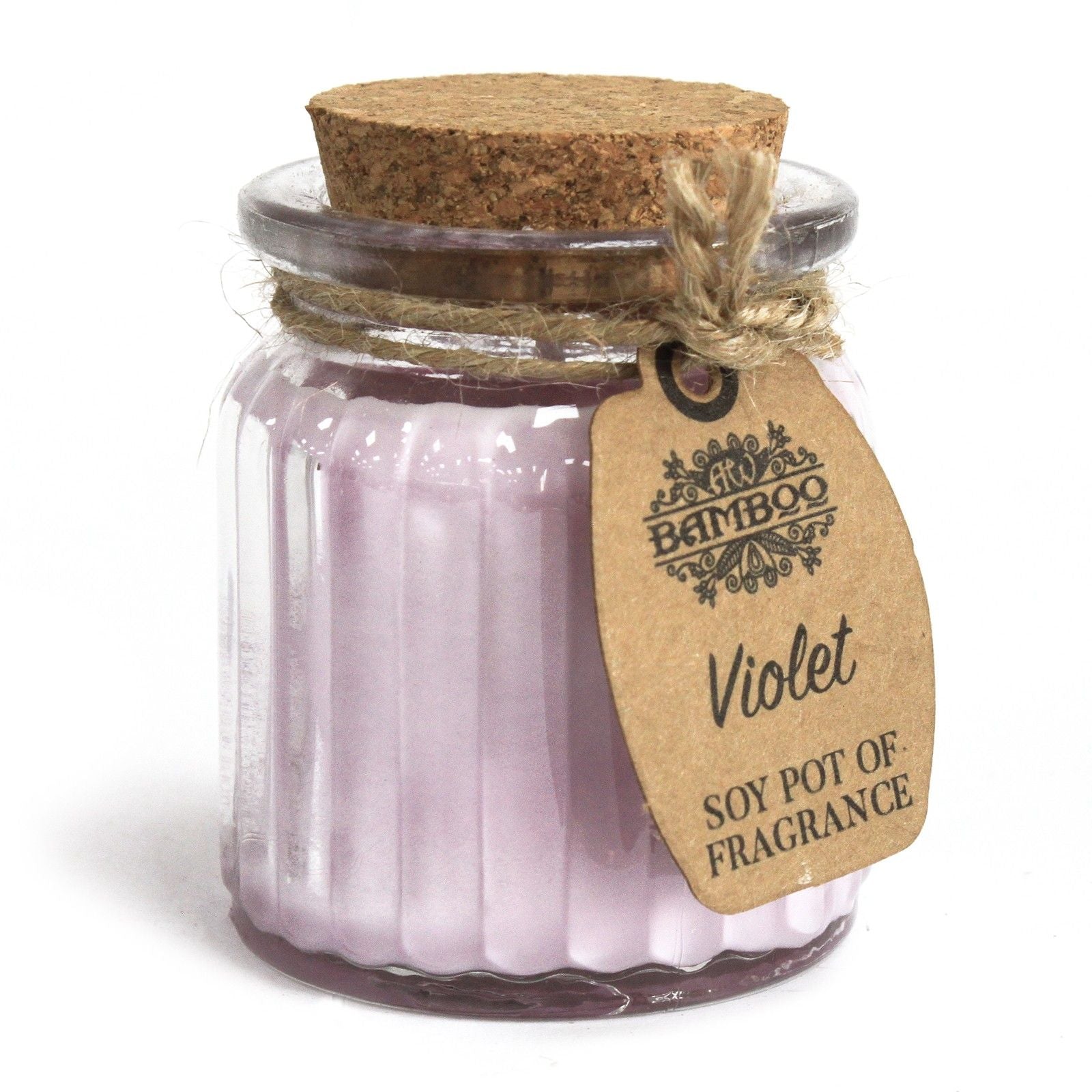 Bougie en pot à la cire de soja - Violette
