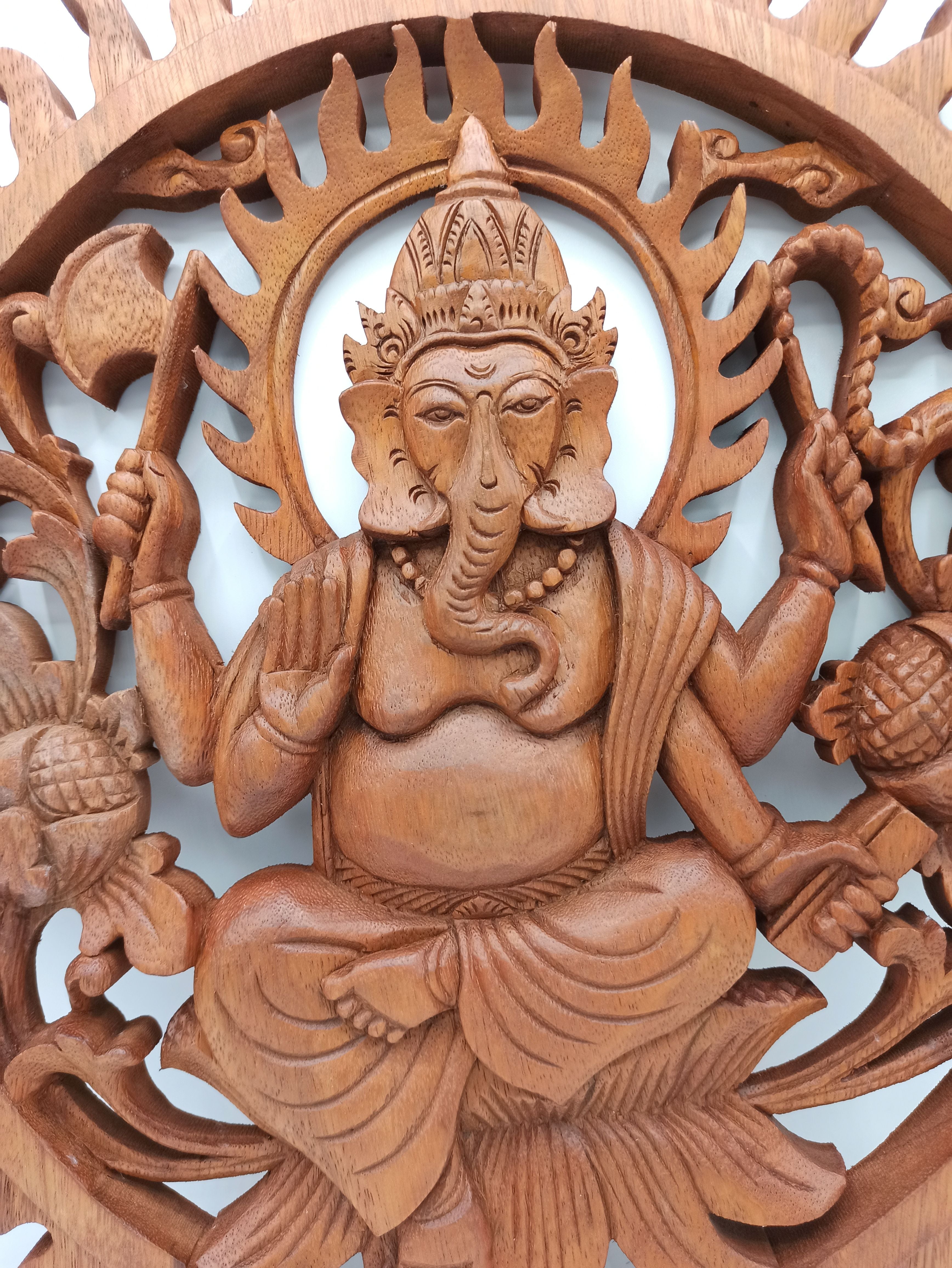 Panneau en bois - Ganesh 40 cm