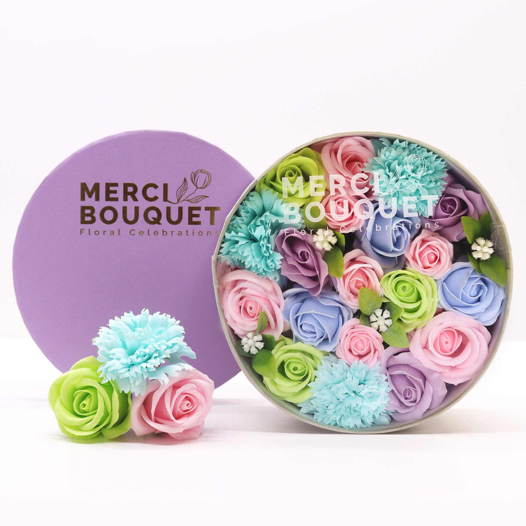 Boîte ronde - Bénédictions pour bébé - Bleue