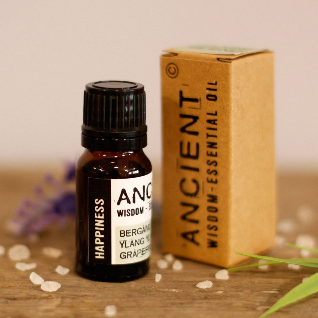 Mélange d'huiles essentielles 10 ml - Boîte - Bonheur