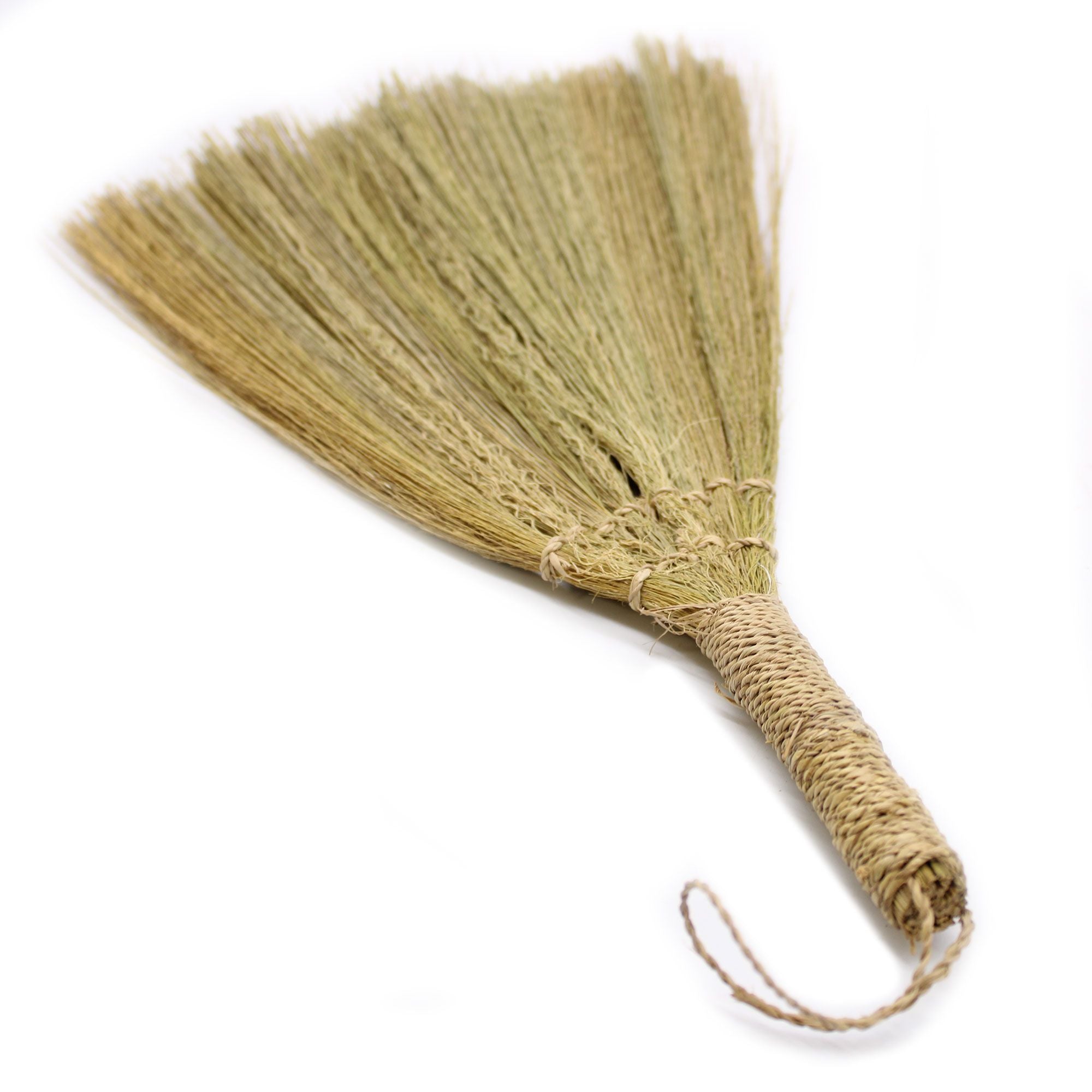 Lot de 4 balais éventails en herbe de la pampa - Tailles assorties naturelles