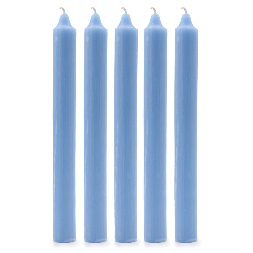 Bougies en vrac de couleur unie - Bleu marine rustique - Lot de 10