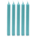 Bougies en vrac de couleur unie - Bleu aqua rustique - Lot de 10