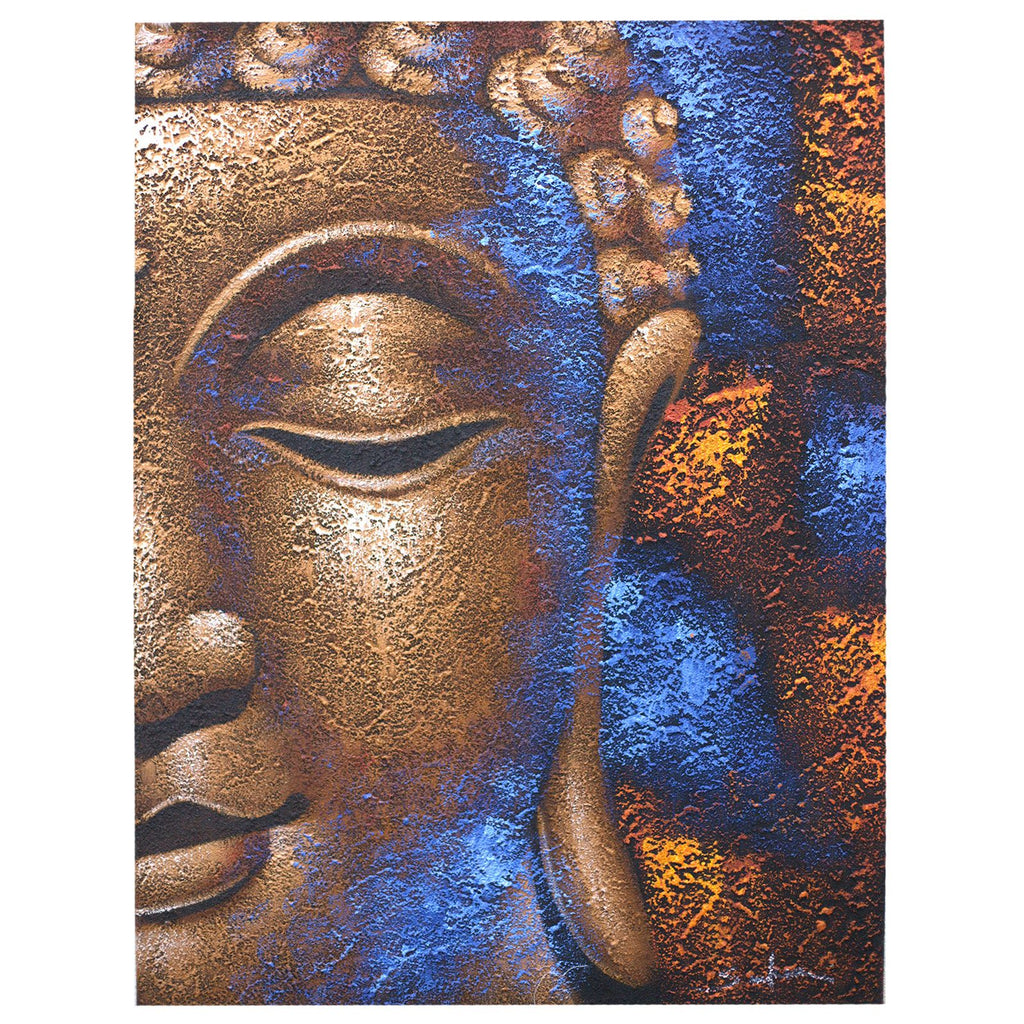 Peinture de Bouddha - Visage cuivré