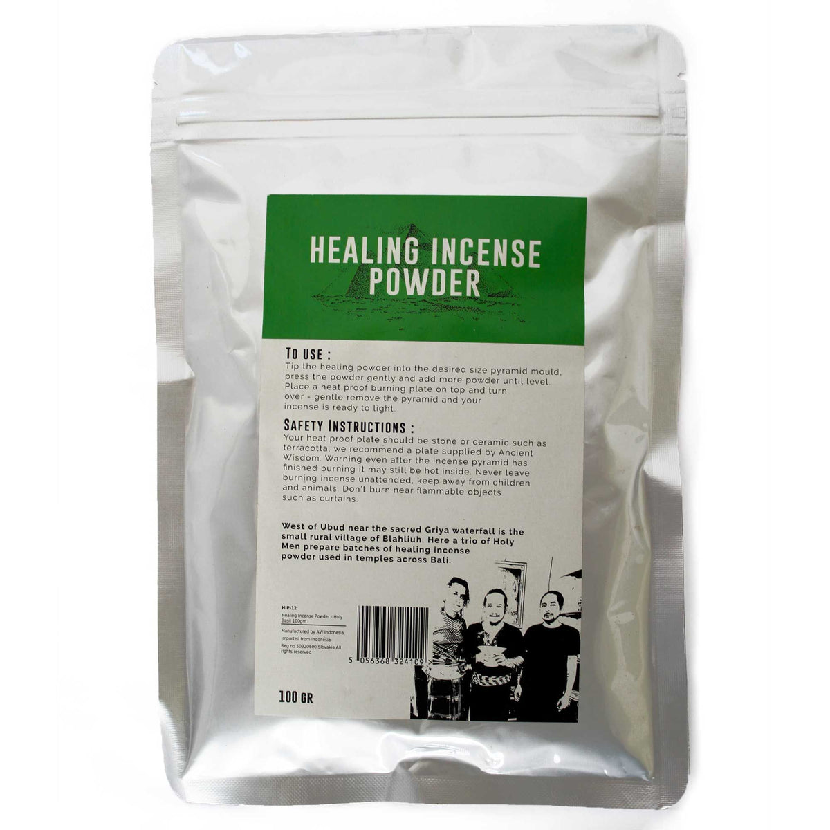 Encens en poudre aux vertus curatives - Basilic sacré 100 g