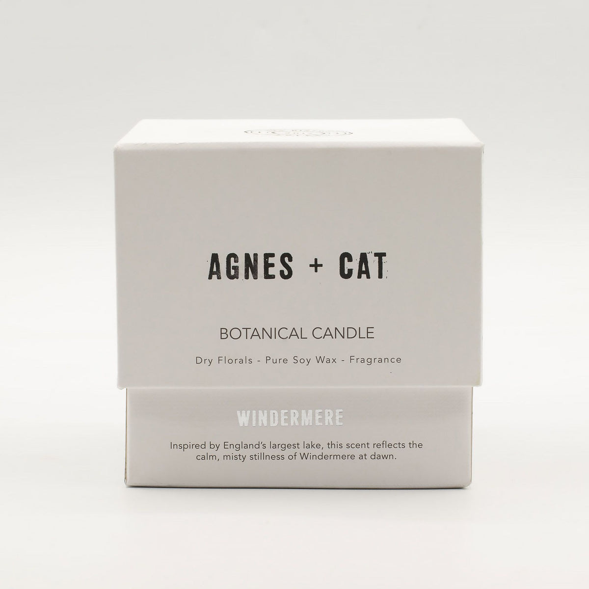 Bougie botanique en cire de soja – Windermere – Agnes + Cat