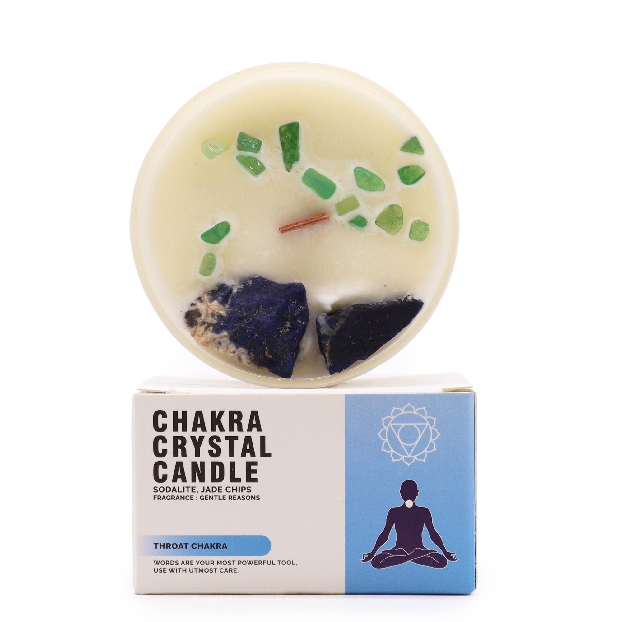 Bougies de cristal pour les chakras - Chakra de la gorge