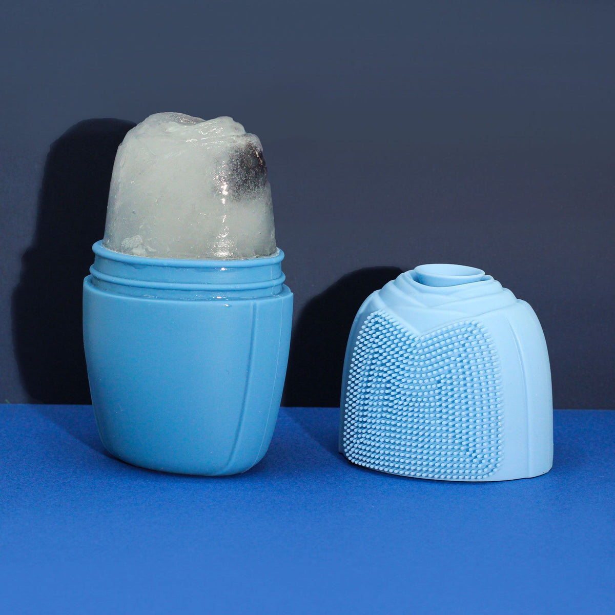 Rouleaux de glace en silicone pour le visage - Bleus