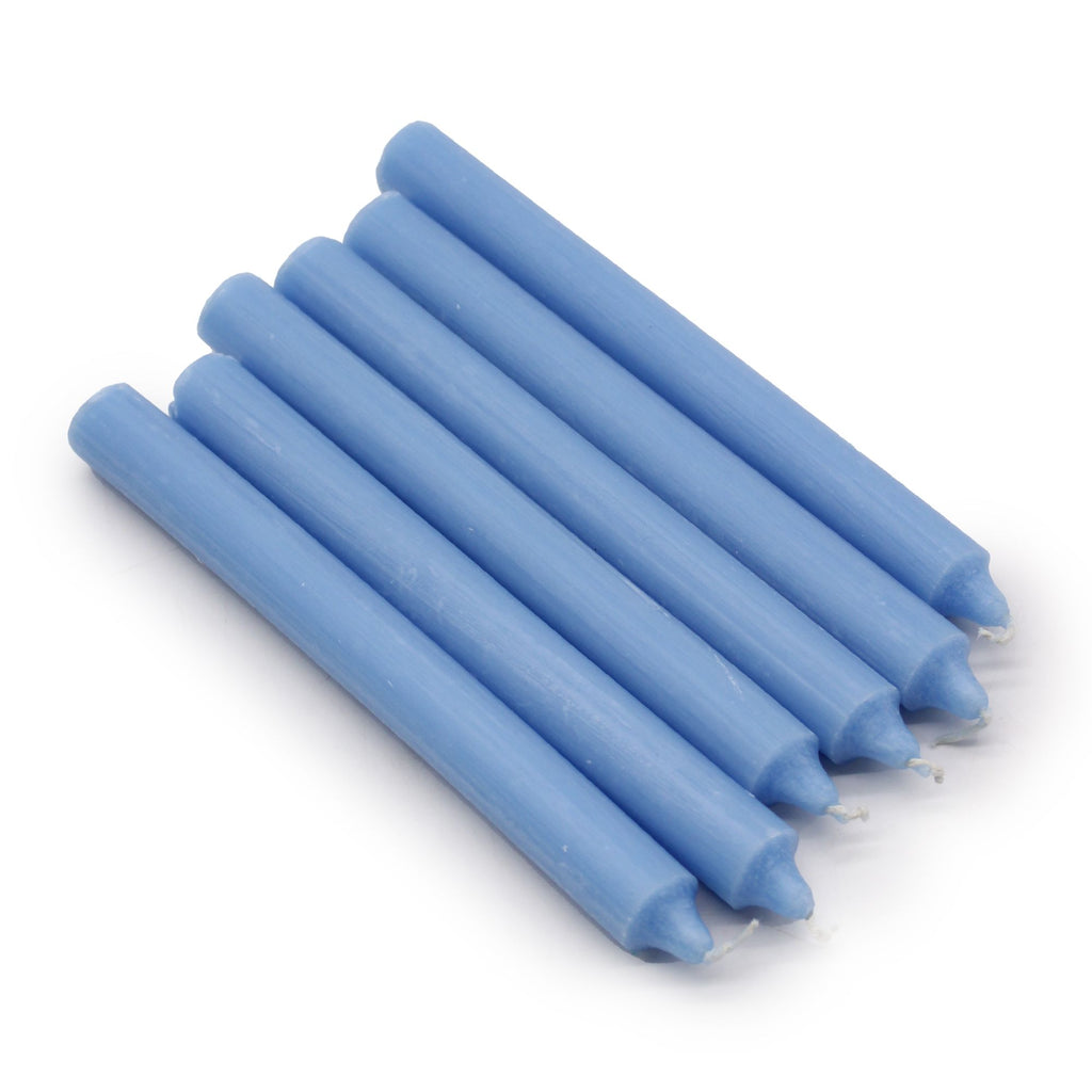 Bougies en vrac de couleur unie - Bleu marine rustique - Lot de 10
