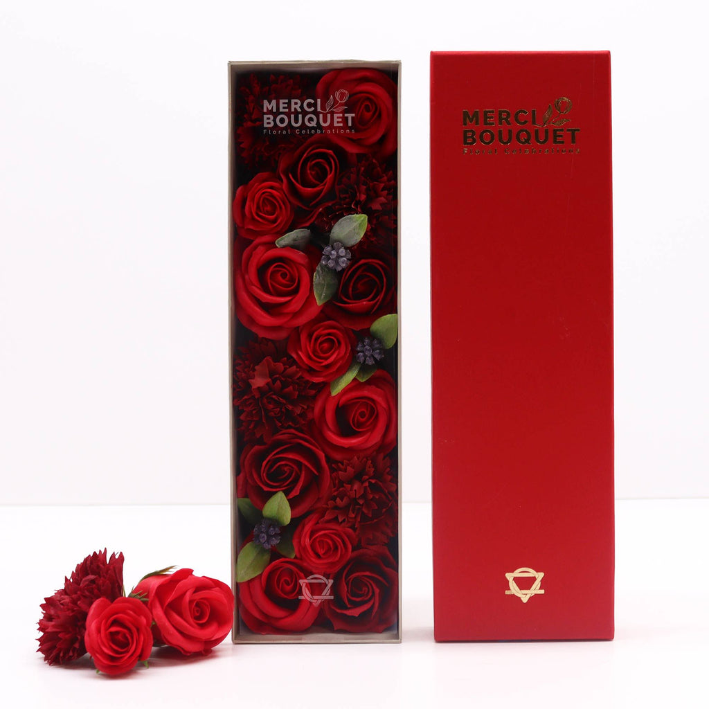 Boîte longue - Roses rouges classiques