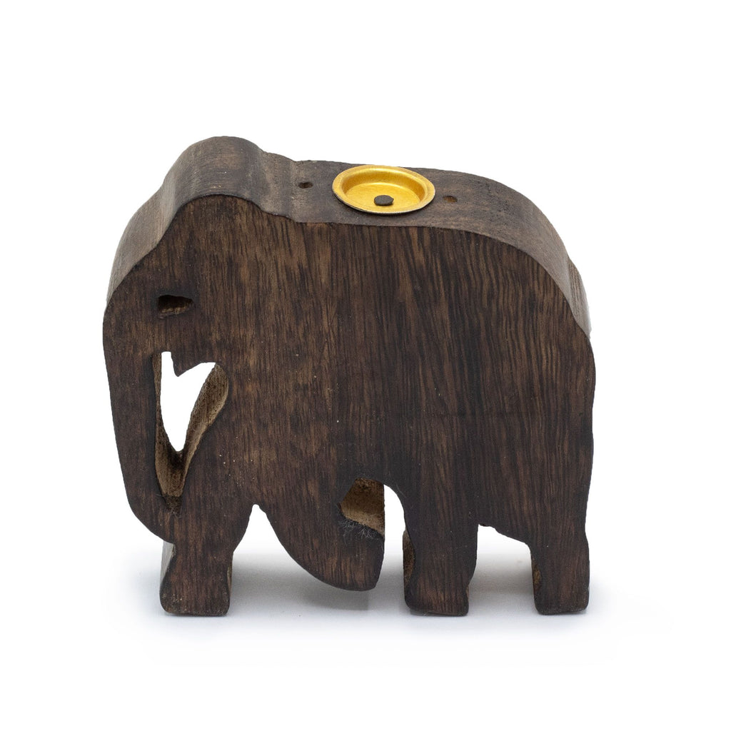 Porte-encens en forme d'éléphant pour cônes et bâtonnets