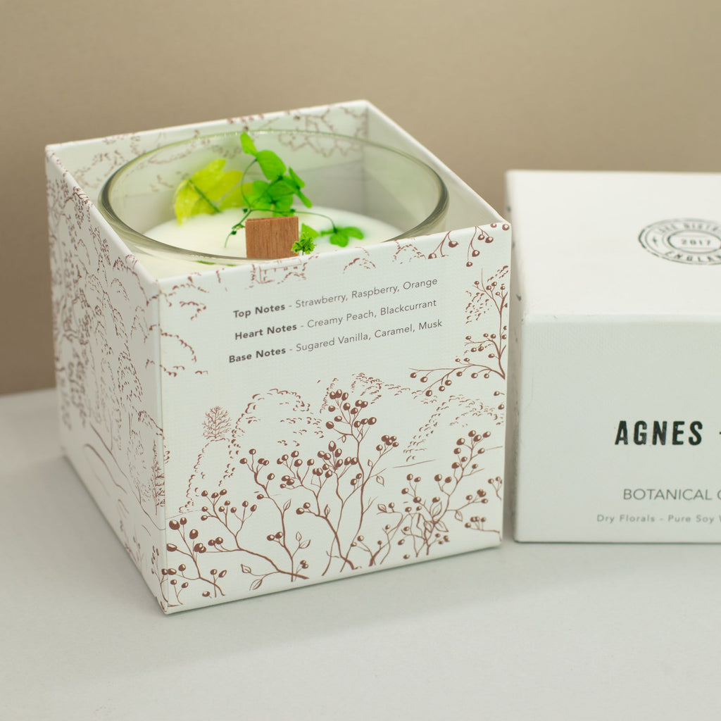 Bougie botanique en cire de soja – Fellberry – Agnes + Cat