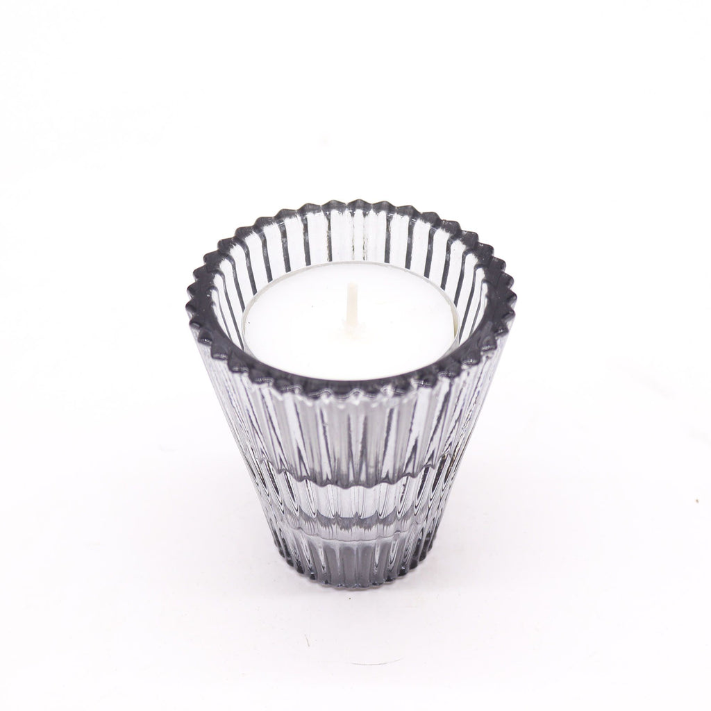 Porte-bougie réversible pour table/thé - Gris nuit