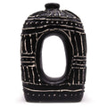 Vase ovale en forme de donut - Chocolat 30 cm