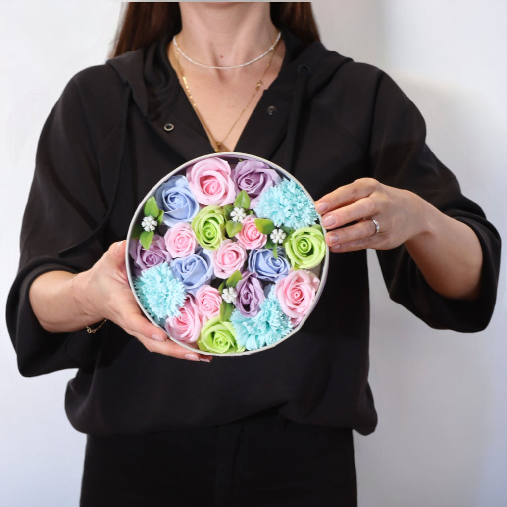 Boîte ronde - Bénédictions pour bébé - Bleue