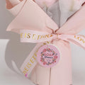 Grand bouquet de roses roses - L'amour est éternel - Carte cadeau
