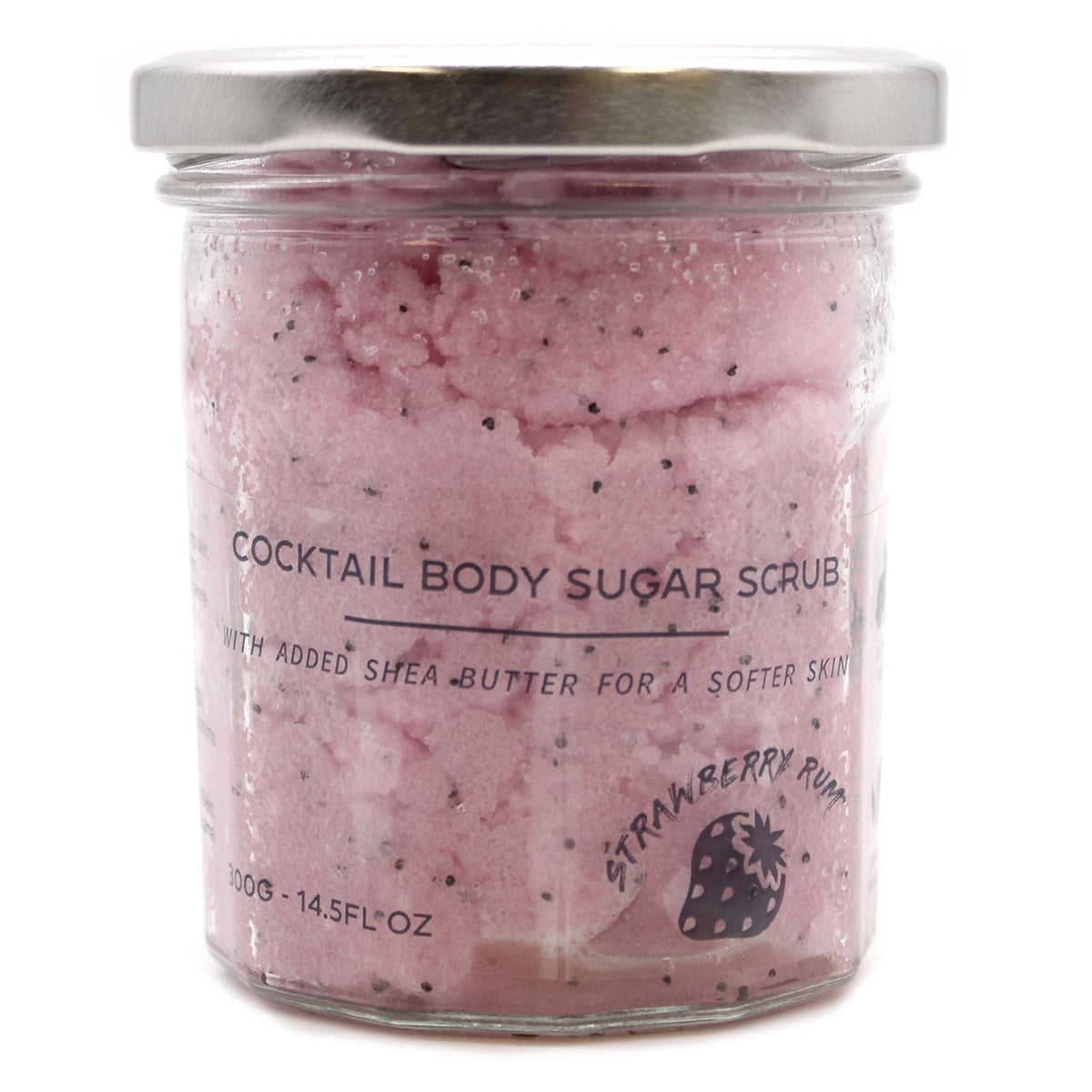 Gommage corporel parfumé au sucre - Fraise et rhum 300 g