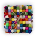 Dessous de verre carrés en feutre de 10 cm, multicolores (lot de 4)