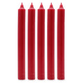 Bougies de table en vrac, couleur unie - Rouge rustique - Lot de 10