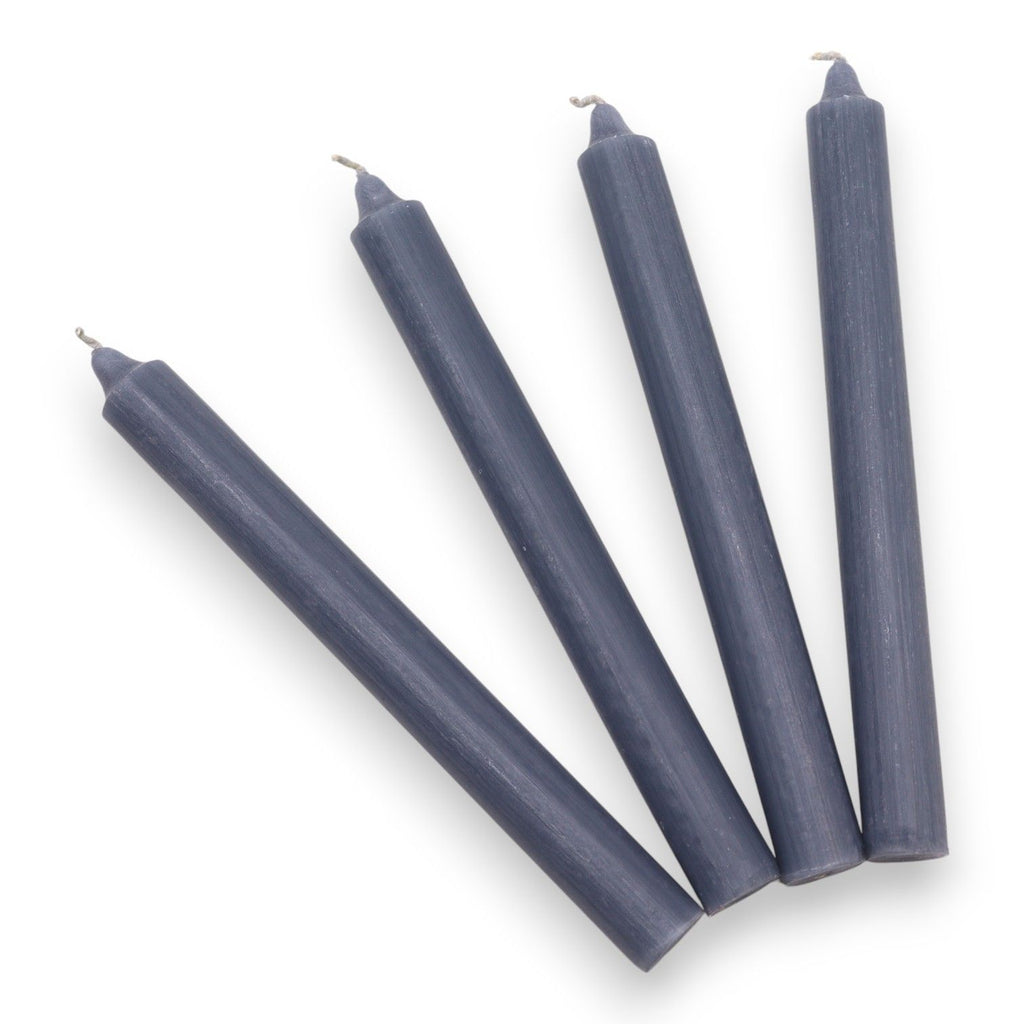Bougies en vrac de couleur unie - Bleu sarcelle rustique - Lot de 10