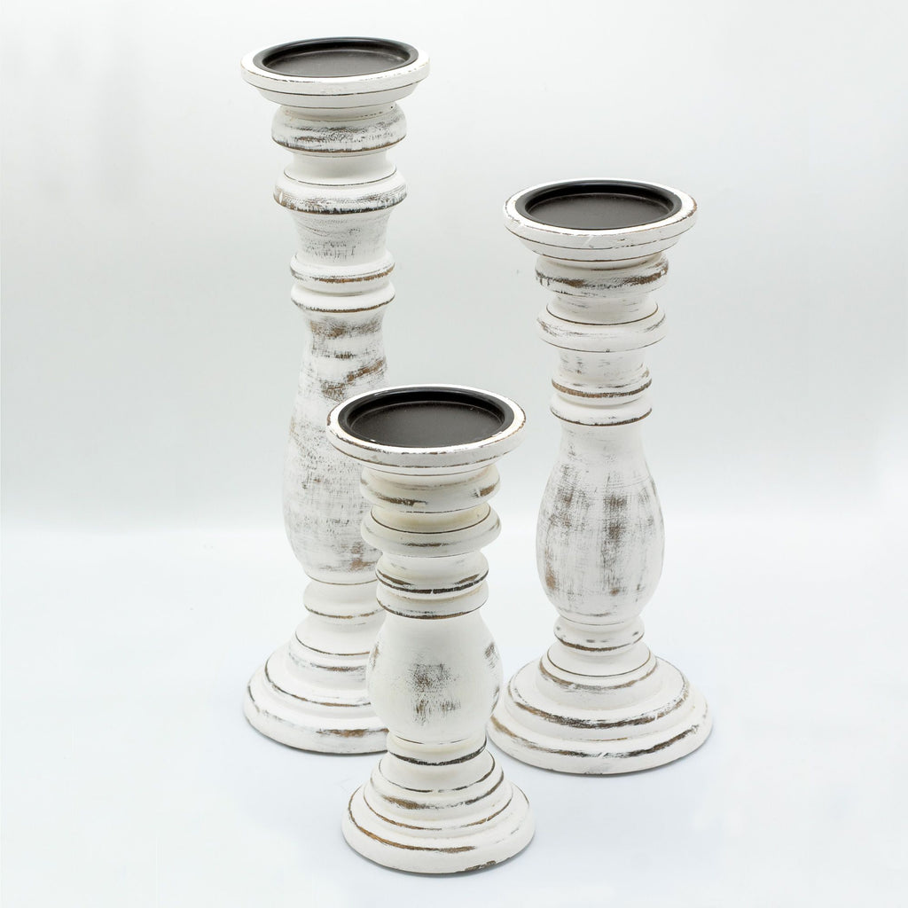 Bougeoir classique - Blanc - 23 x 10 cm - Petit