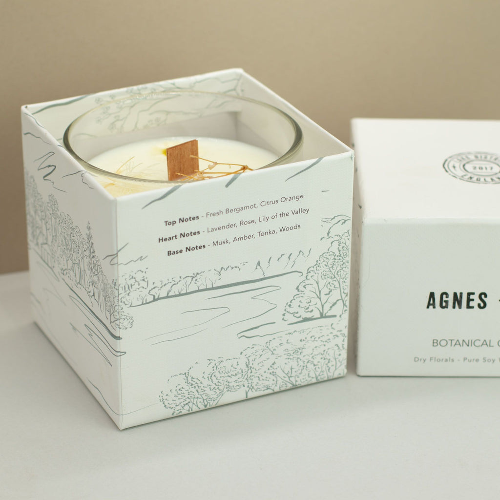 Bougie botanique en cire de soja – Windermere – Agnes + Cat