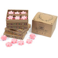 Boîte de 6 cires de soja - Rose classique