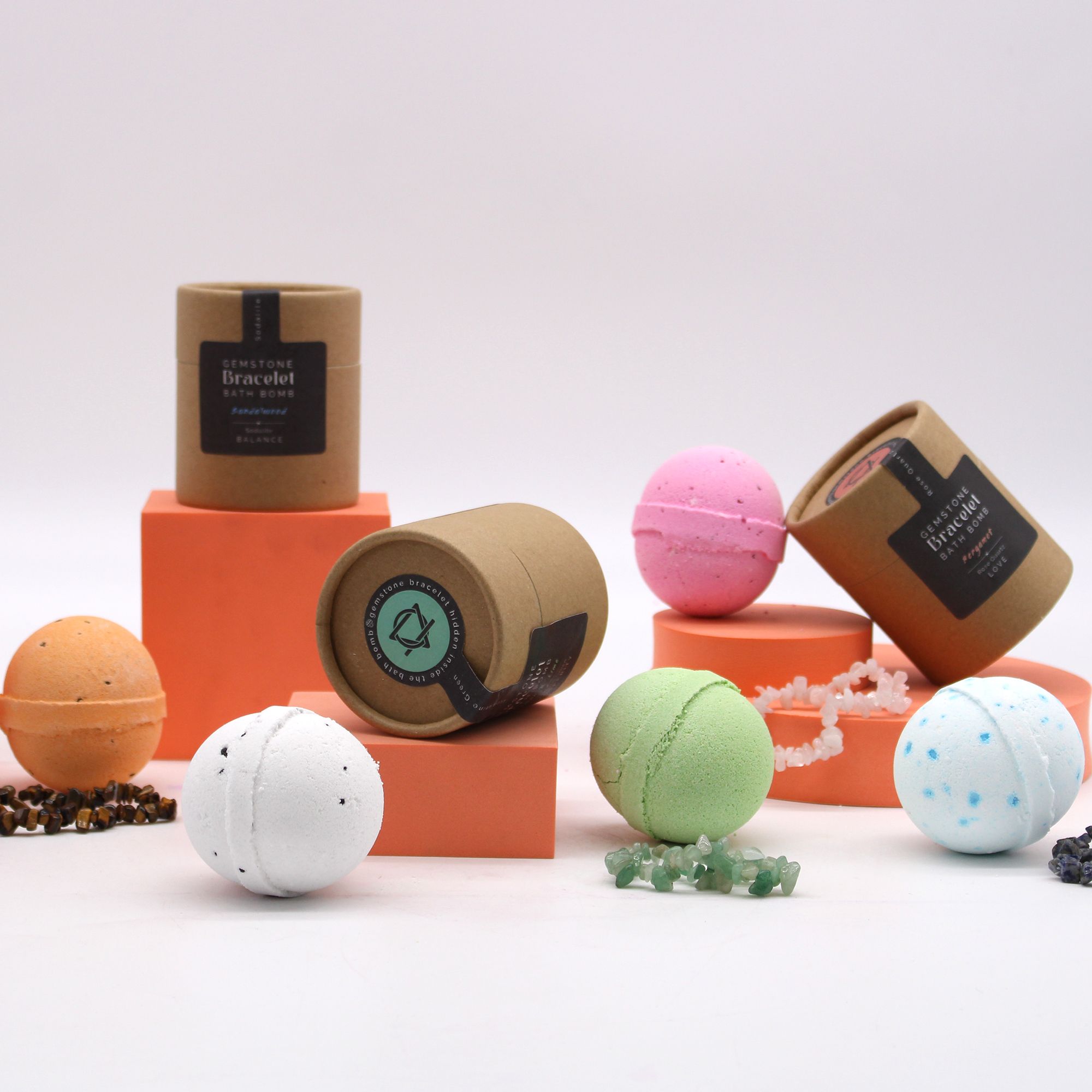 Bombe de bain avec bracelet en aventurine verte