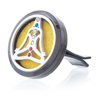 Kit diffuseur pour voiture - Boîte en métal Yoga Chakra - 30 mm