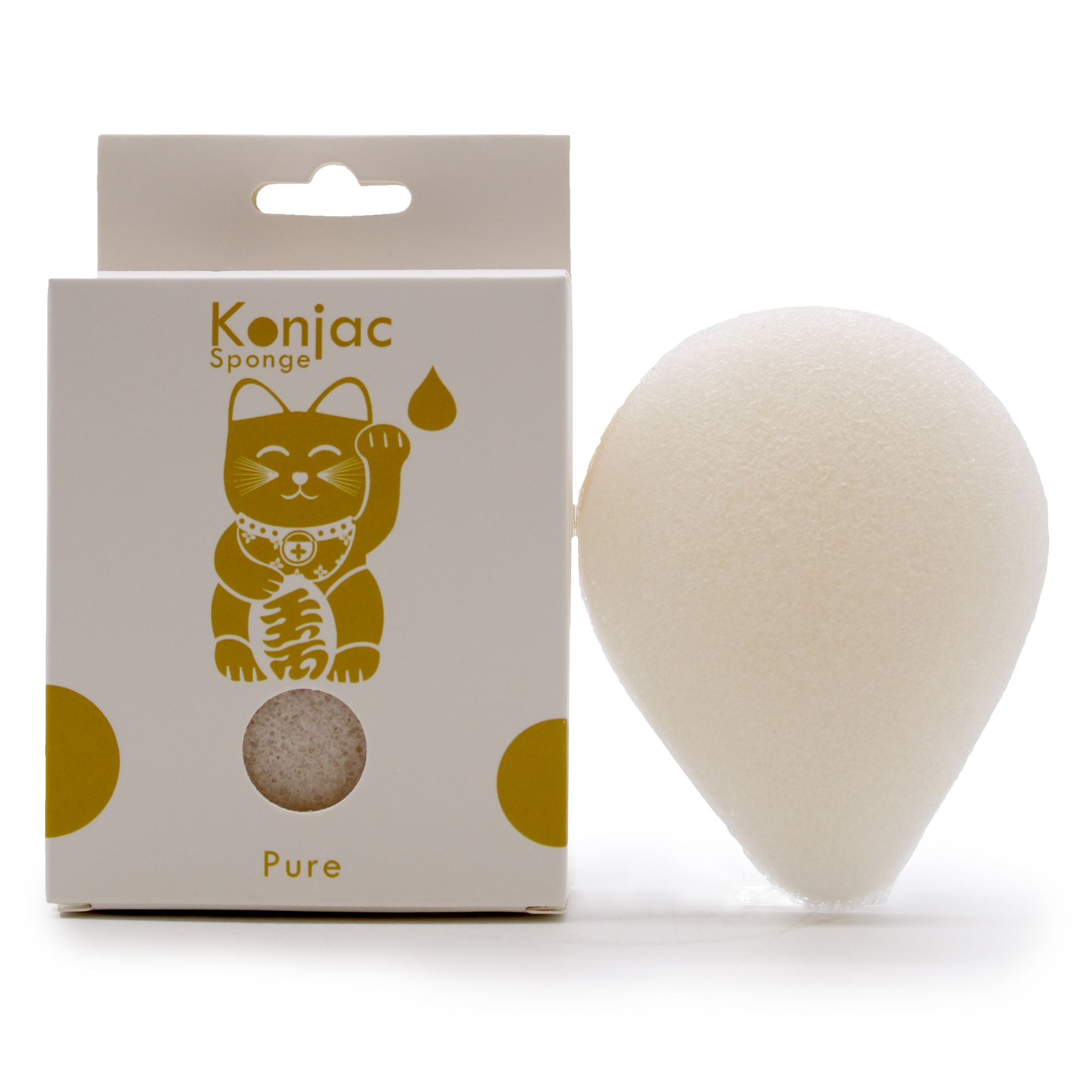 Éponge faciale Konjac - Naturelle - Pour peaux sensibles