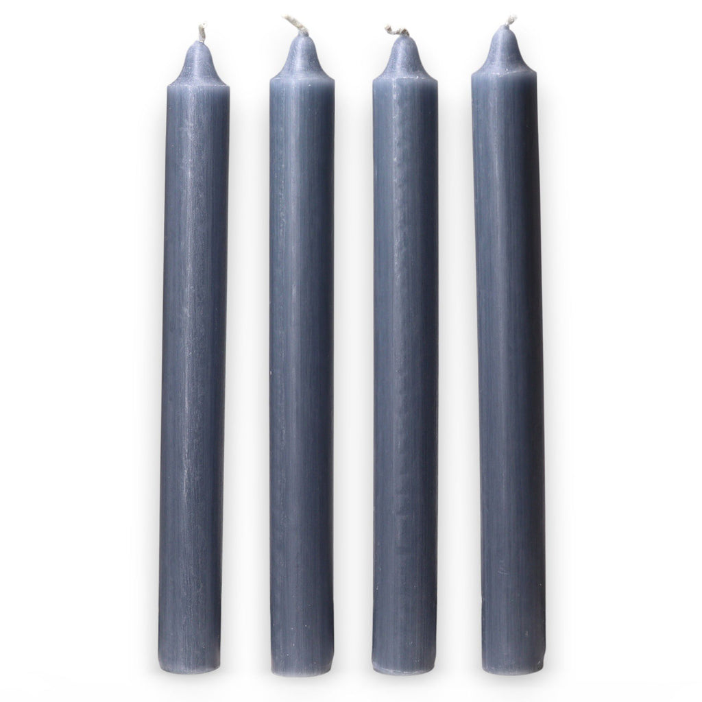Bougies en vrac de couleur unie - Bleu sarcelle rustique - Lot de 10