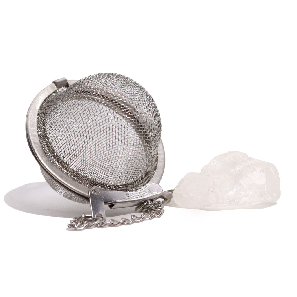 Passoire à thé en pierre précieuse brute - Quartz roche