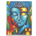 Peinture de Bouddha - Fleur bleue et or