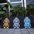 Peinture de Bouddha - Trois têtes noires