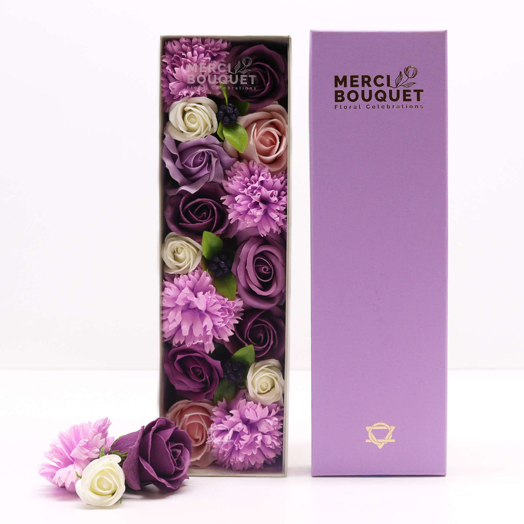 Boîte longue - Rose, Lavande et Œillet