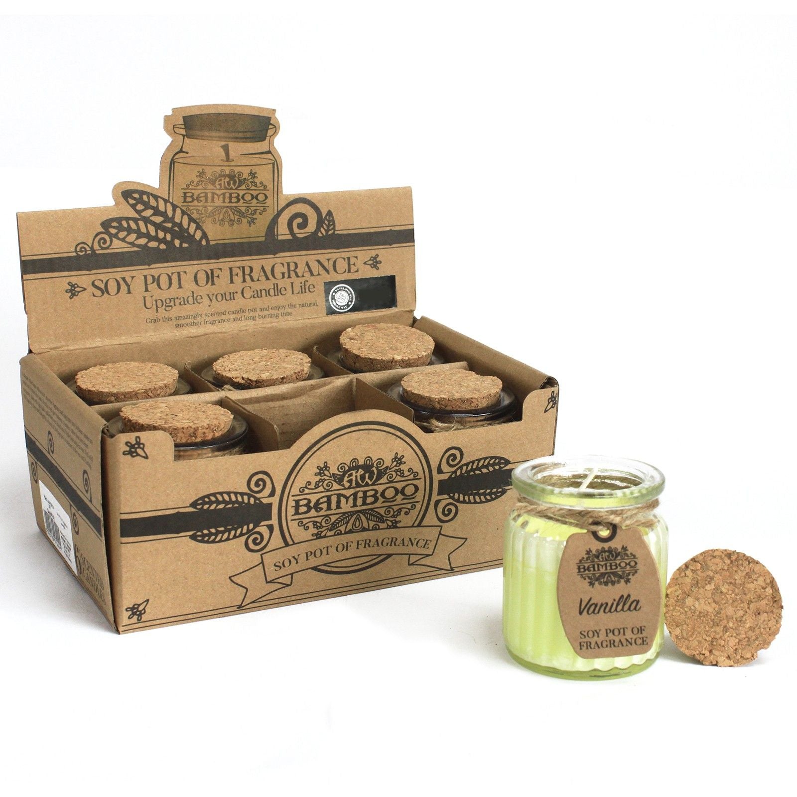 Bougie en pot à la cire de soja - Vanille